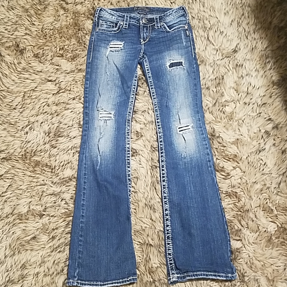 💎2for20 Women's silver Jean's size 26